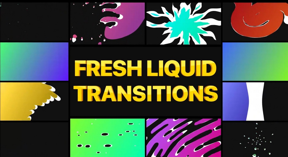 Fresh Liquid After Effects Transitions