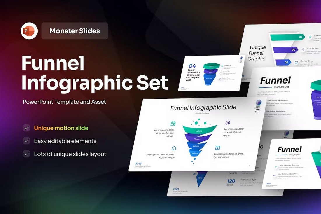 Funnel Infographics PowerPoint Template