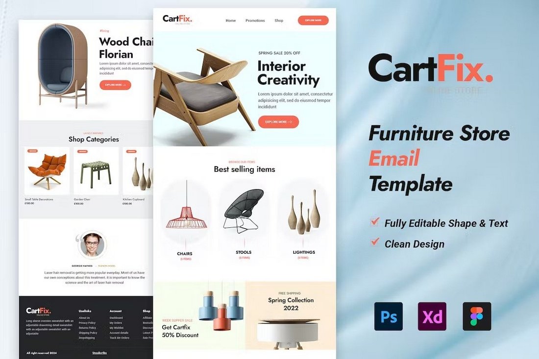 Furniture Store Email Template for Figma