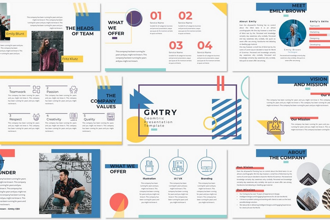 GMTRY – Geometric PowerPoint Template