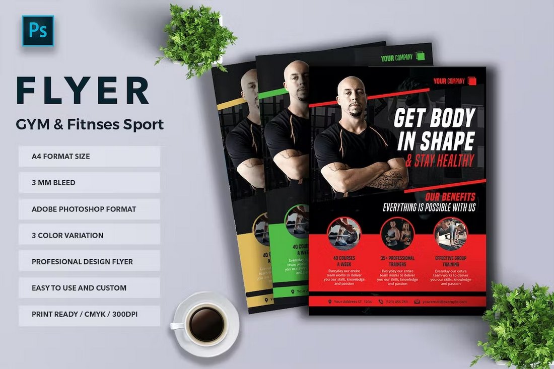 GYM & Fitnses Sport Flyer Template