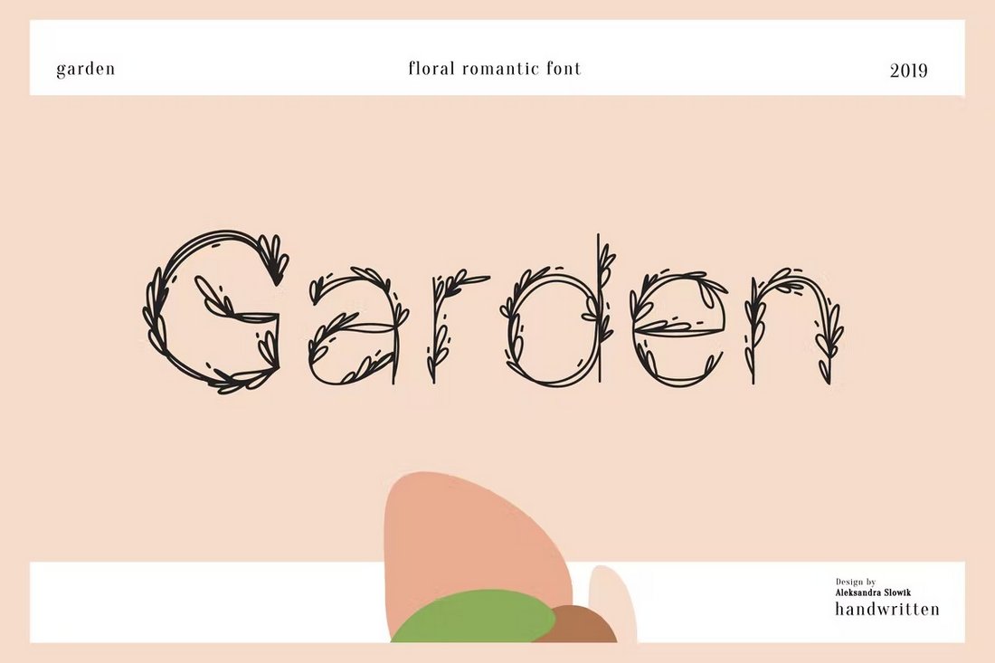 Garden - Floral Monogram Font