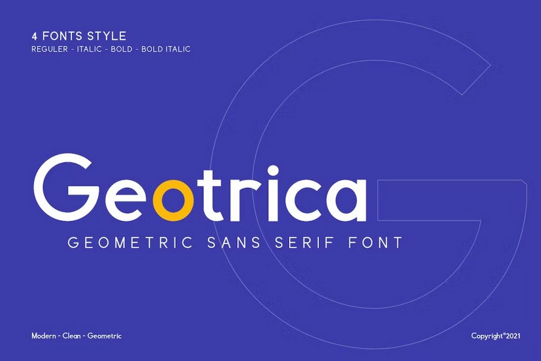 Geotrica - Geometric Business Font