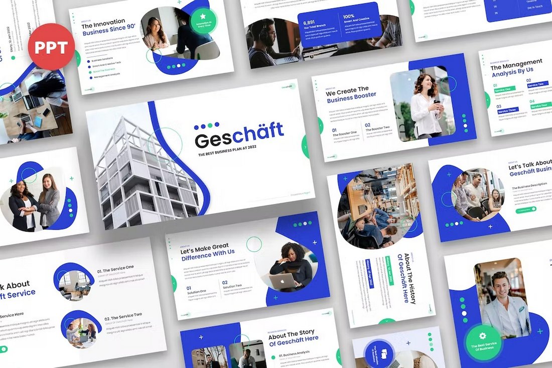 Gescaft - Business Plan Powerpoint Template