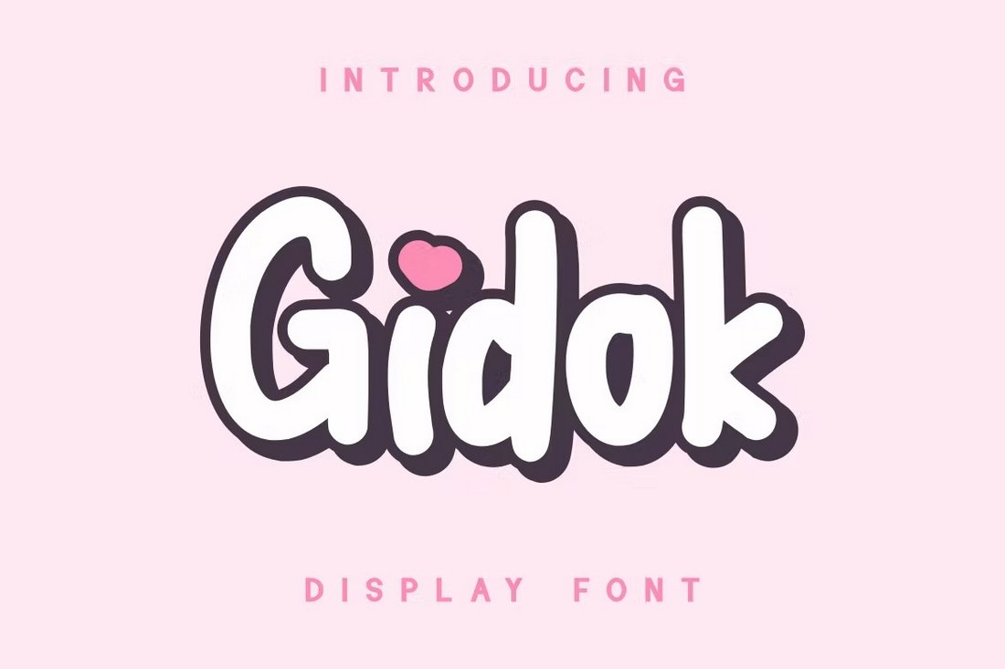 Gidok - Cute T-Shirt Font Design