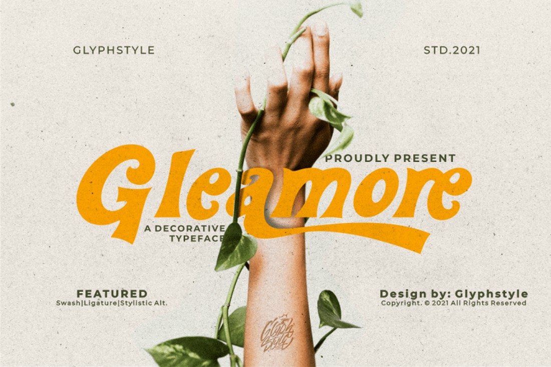 Gleamore - Free Cricut Font