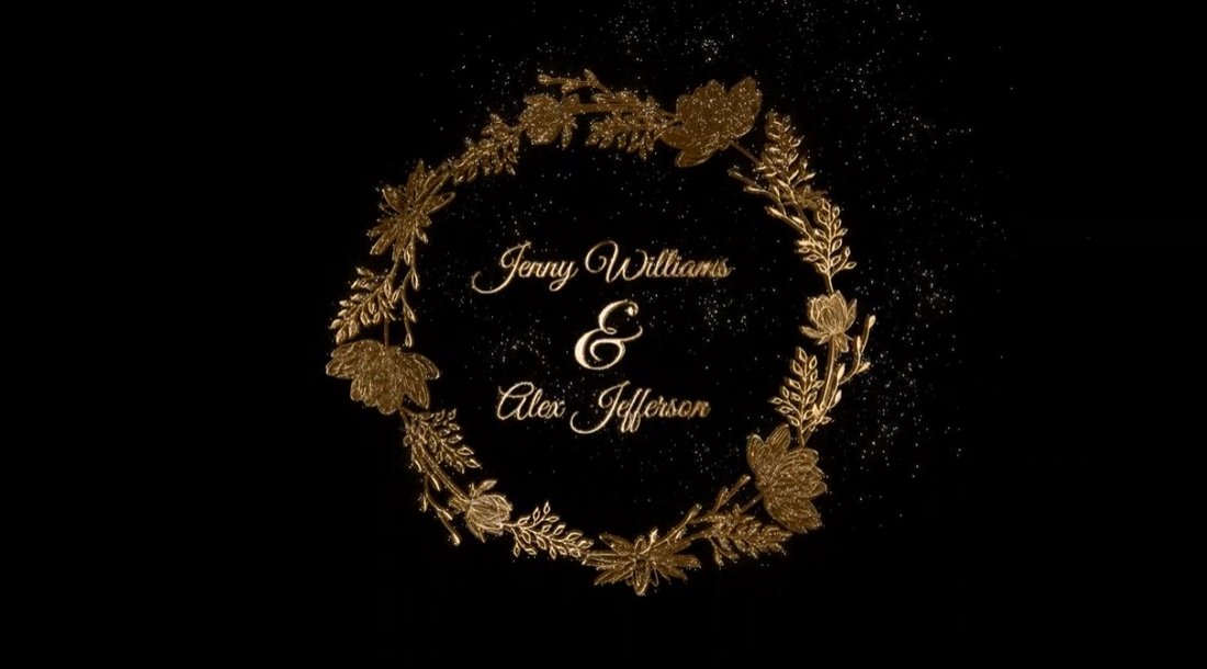 Golden Floral Free Premiere Pro Wedding Title Template