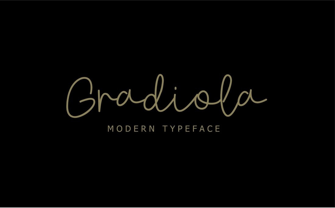 Gradiola - Free Modern Handwriting Font