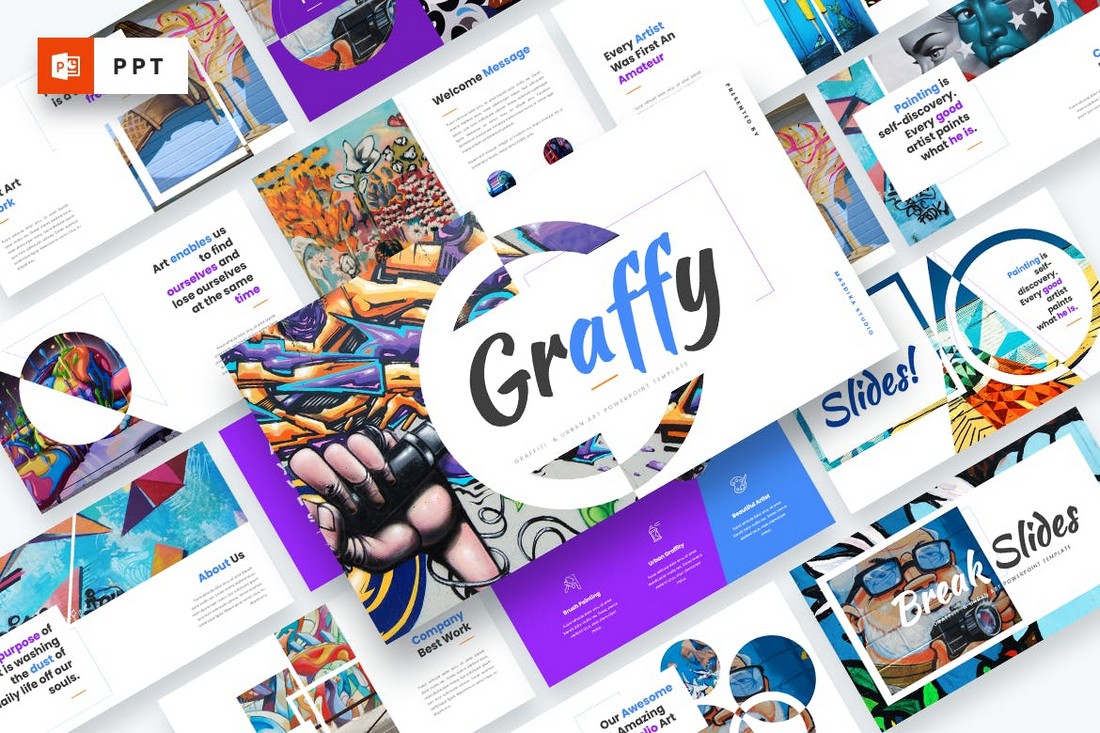 Graffy - Urban Art & Graffiti Powerpoint Template