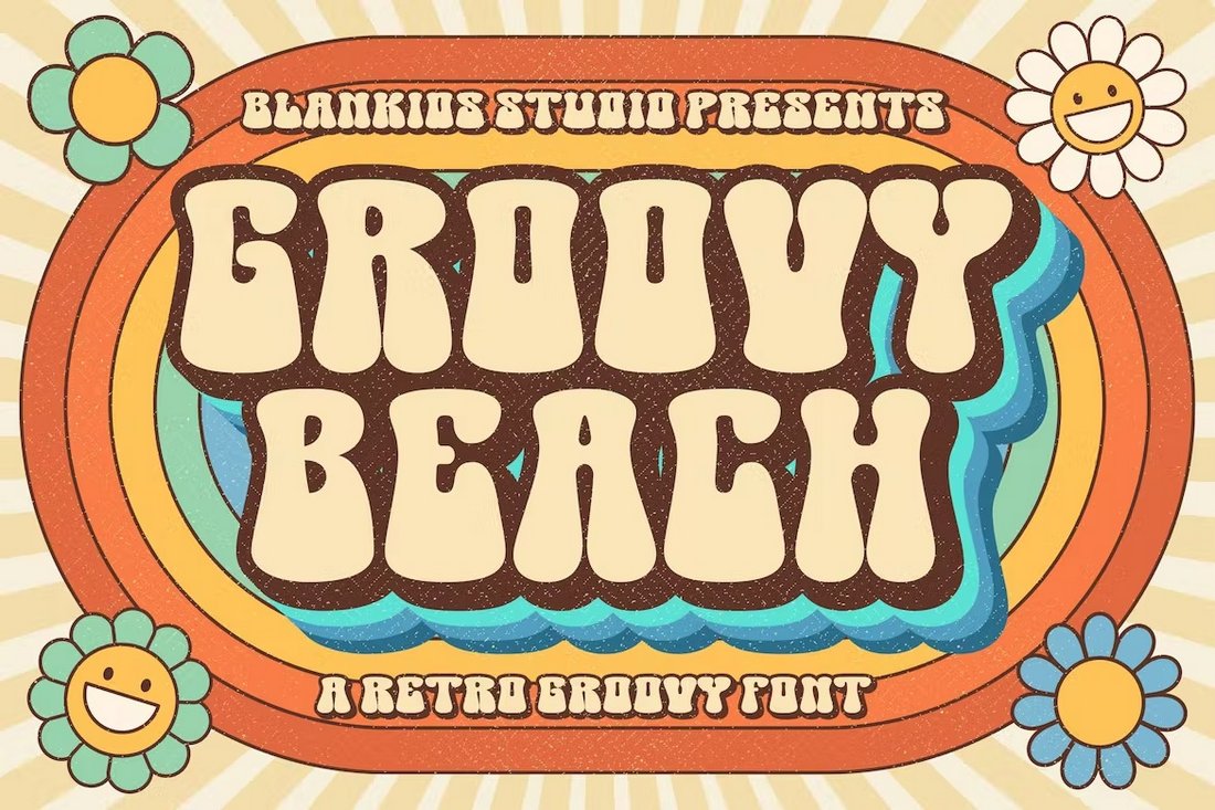 Groovy Beach a Retro 80s Font