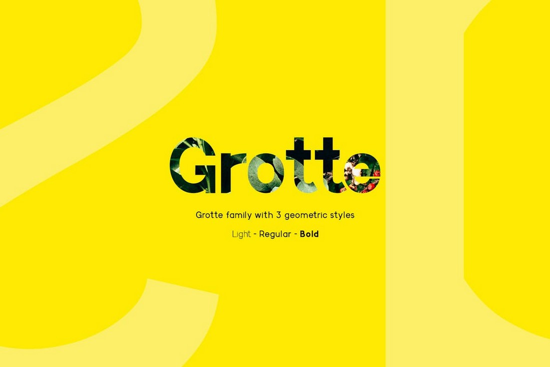 Grotte - Clean Geometric Font