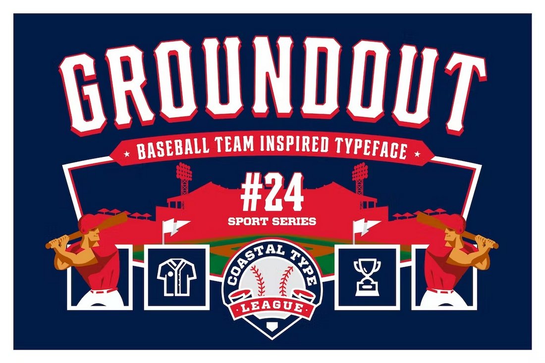 Groundout - Modern Baseball Font