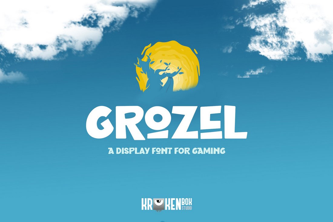 Grozel – Free Gaming Display Font