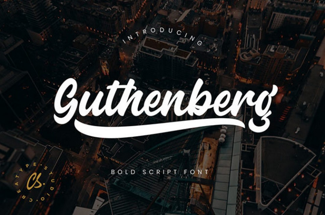 Guthenberg - Free Script Baseball Font