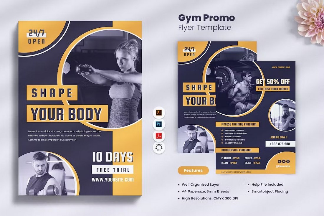 Gym Promo Flyer Template