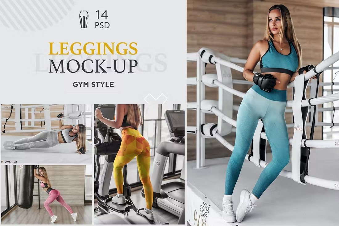 Gym Style Leggings Mockup Templates