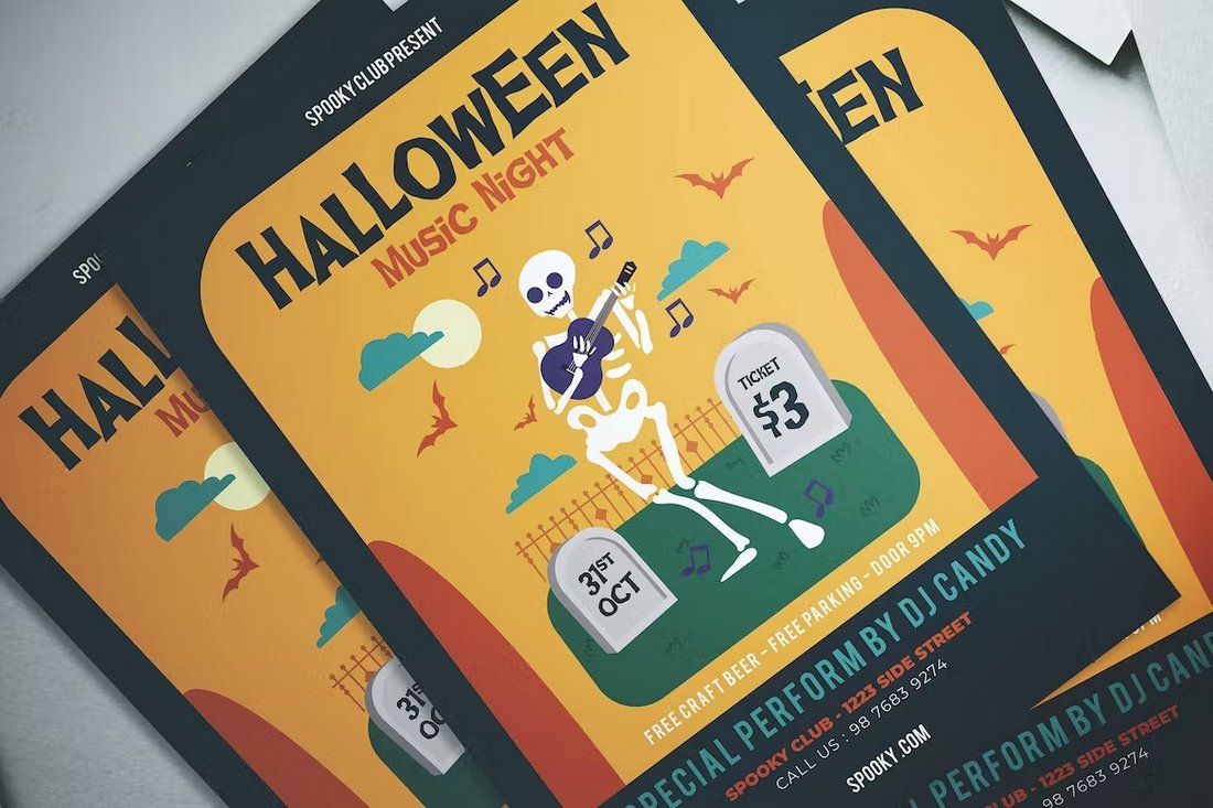 Halloween Music Night Flyer Template