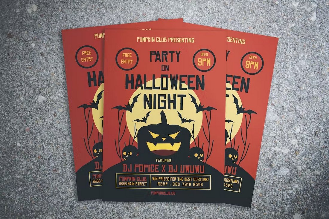 Halloween Party Night Flyer Template