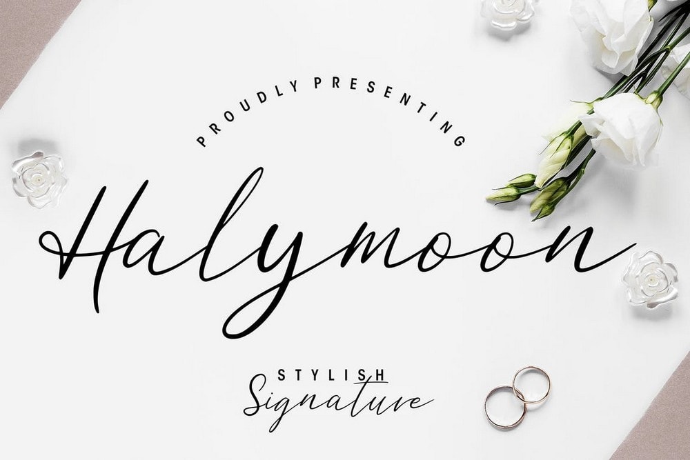 Halymoon - Stylish Signature Wedding Font