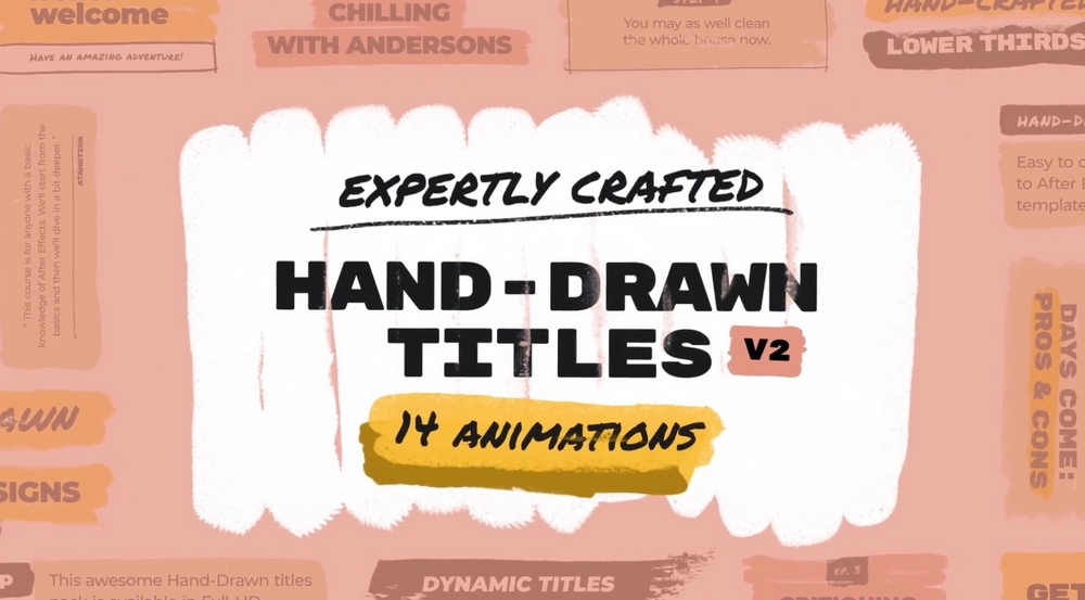 Hand Drawn Brush Titles for DaVinci Resolve