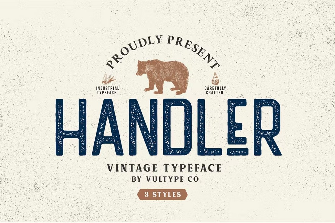 Handler Stamp - Vintage Rustic Font