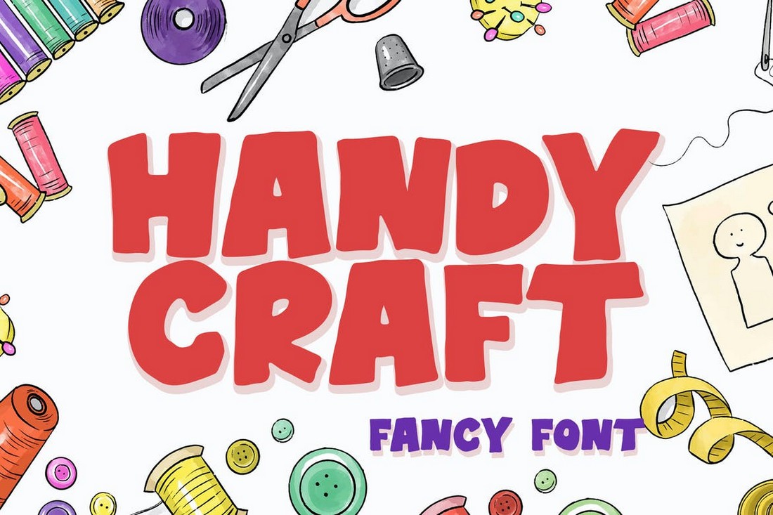 Handy Craft - Chunky Kids Font