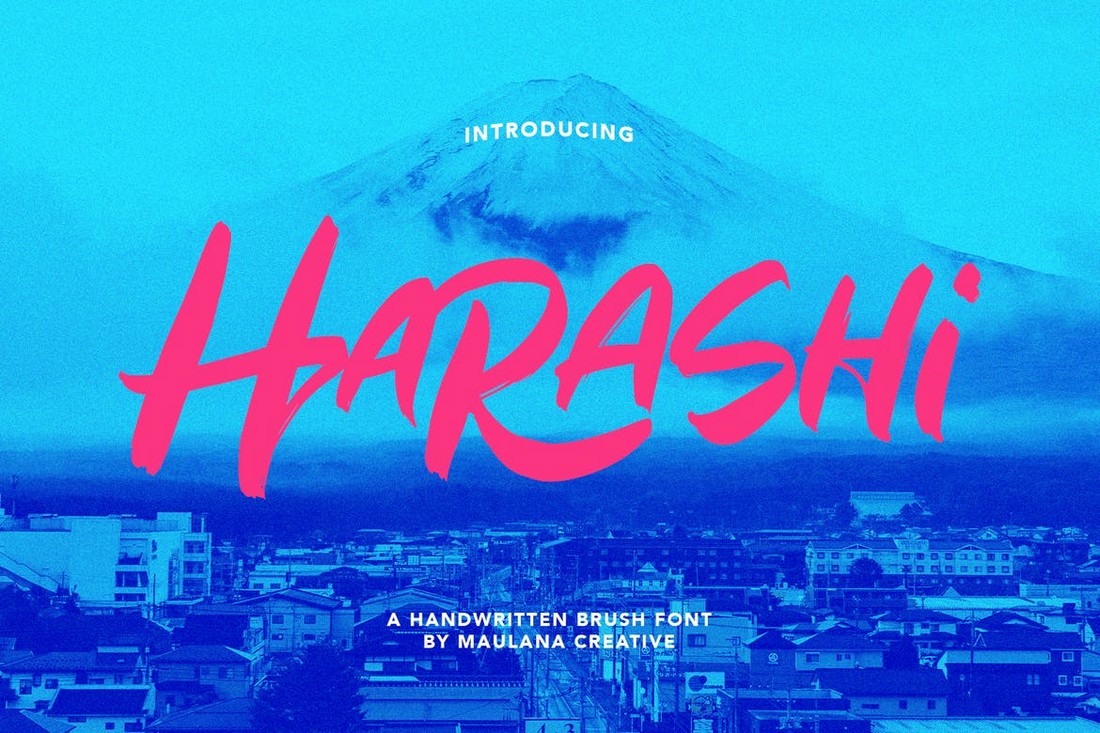 Harashi - Handwritten Japanese Brush Font