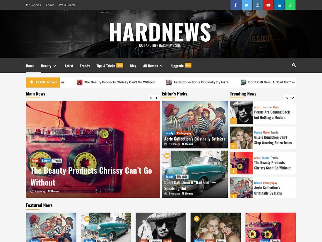 HardNews - Free WordPress News & Magazine Theme