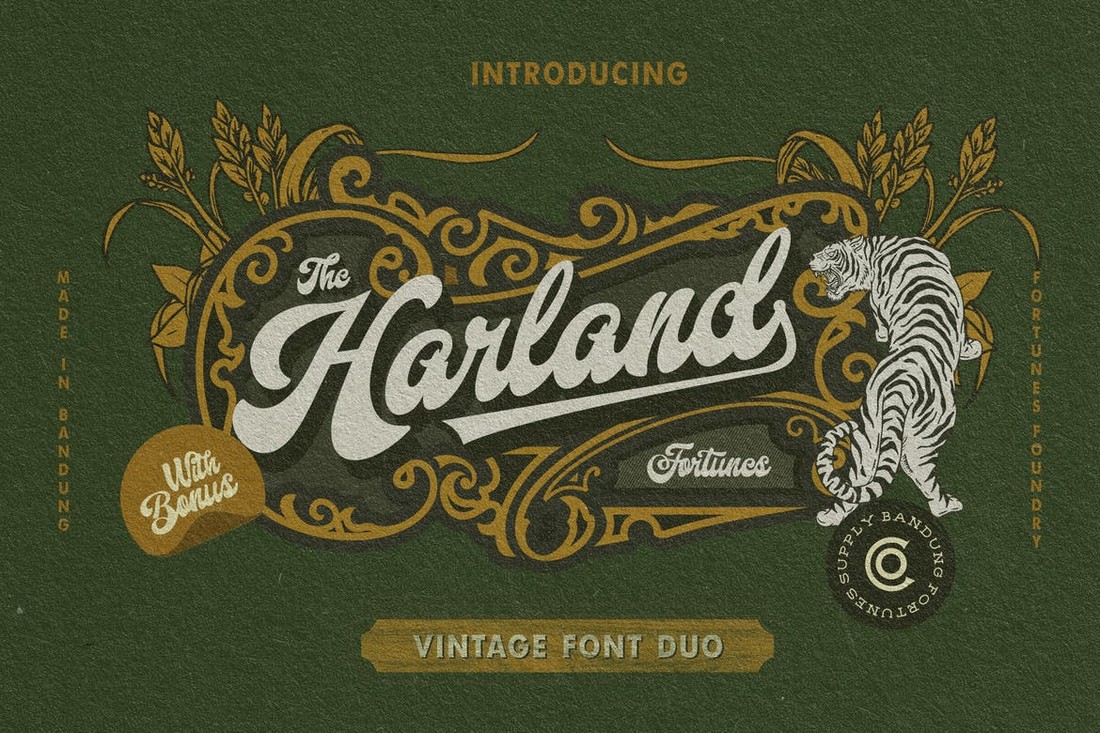 Harland VIntage Baseball Font Duo