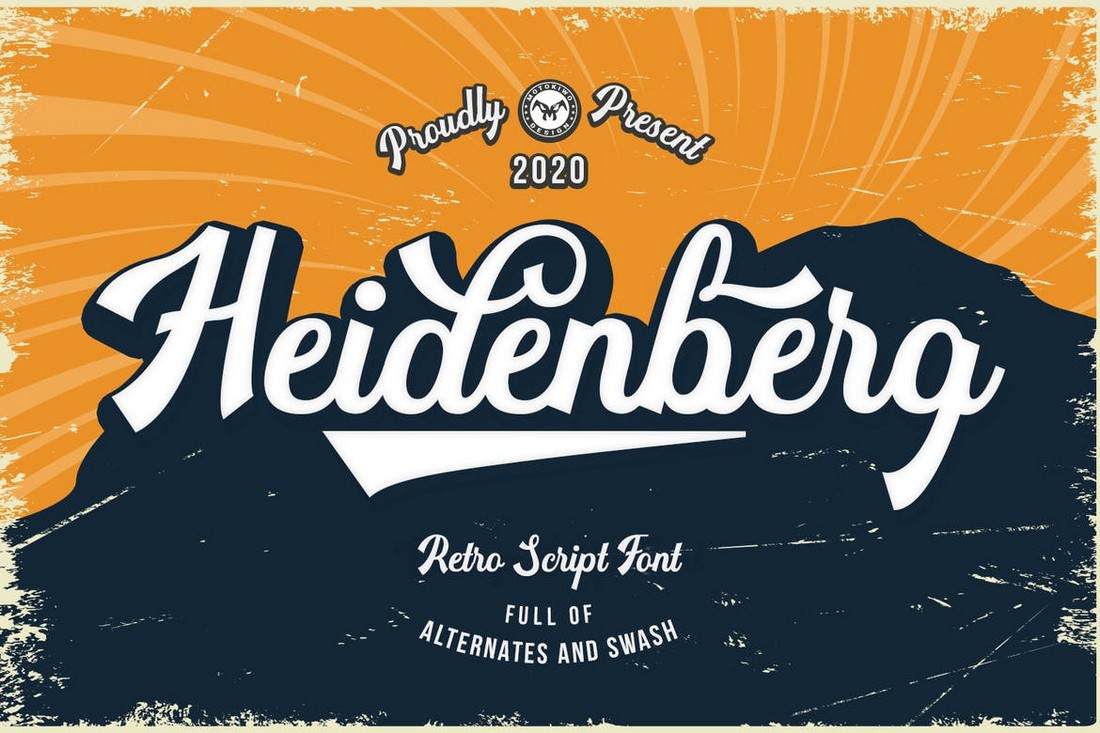 Heidenberg - Retro Baseball Font