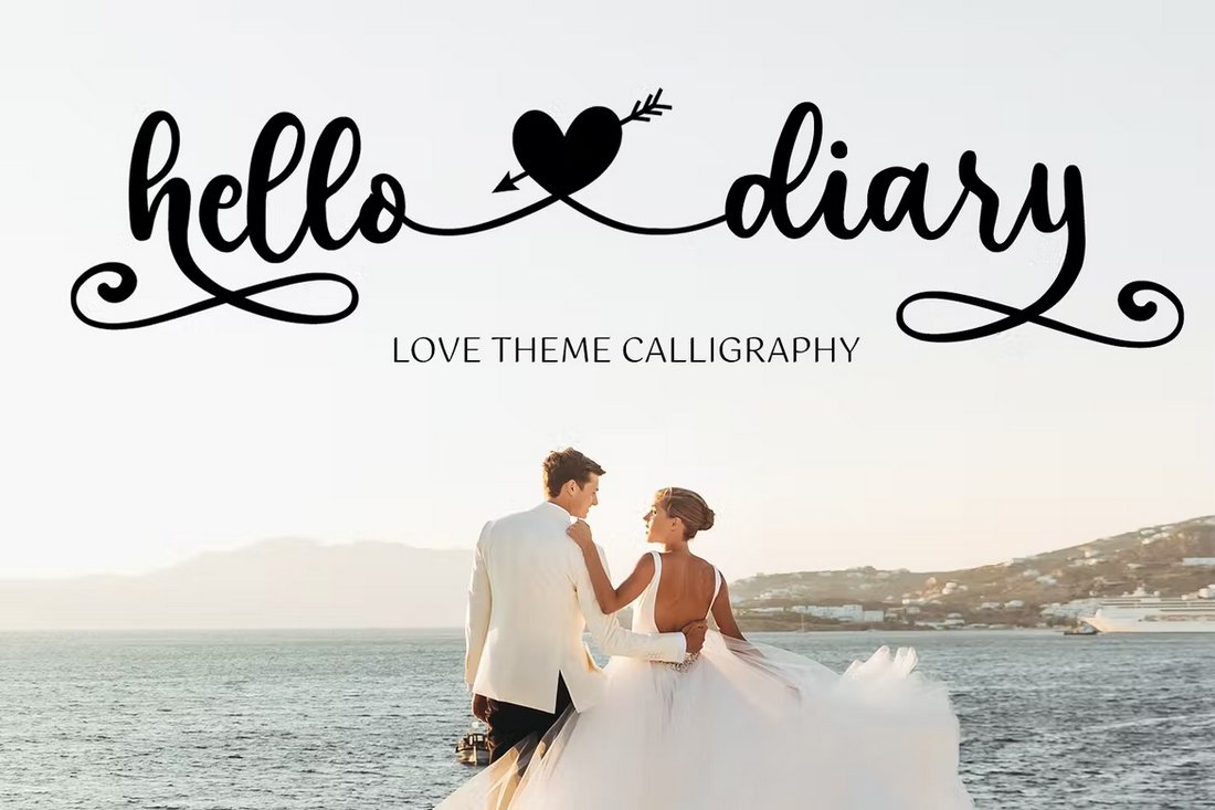 Hello Diary - Romantic Calligraphy Monogram Font