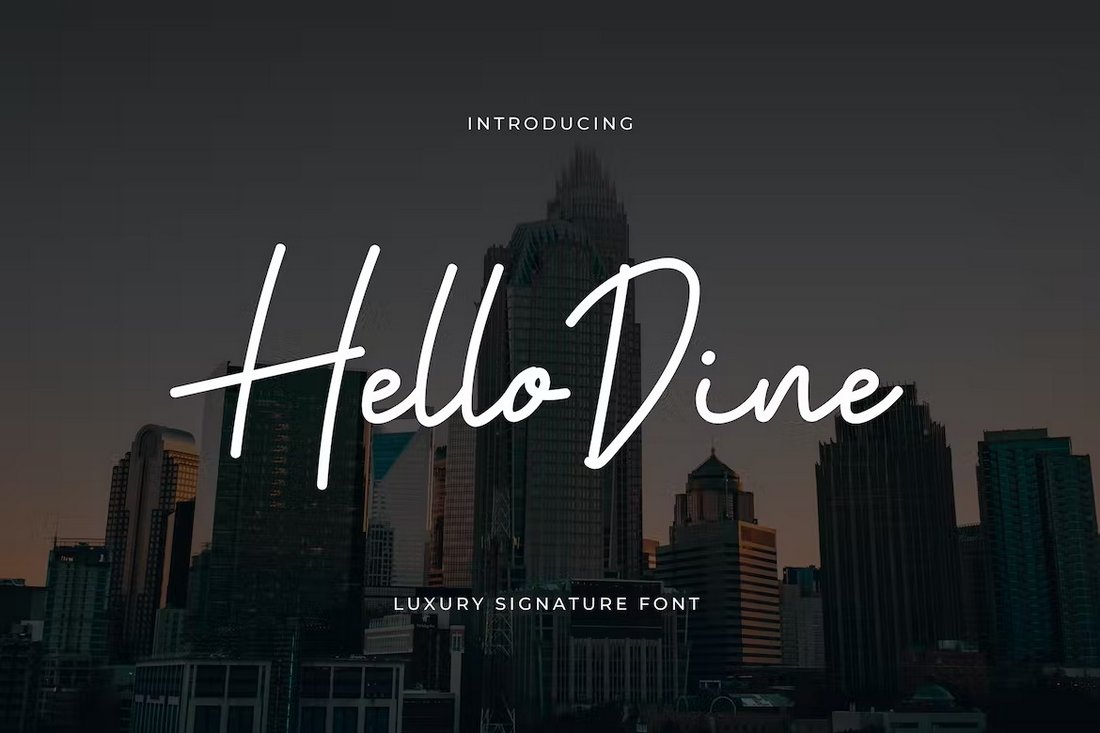 Hello Dine - Minimal Wedding Font