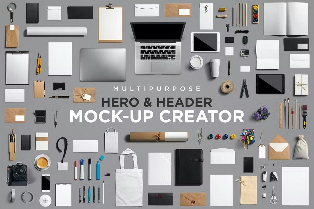 Hero & Header Mockup Creator Kit