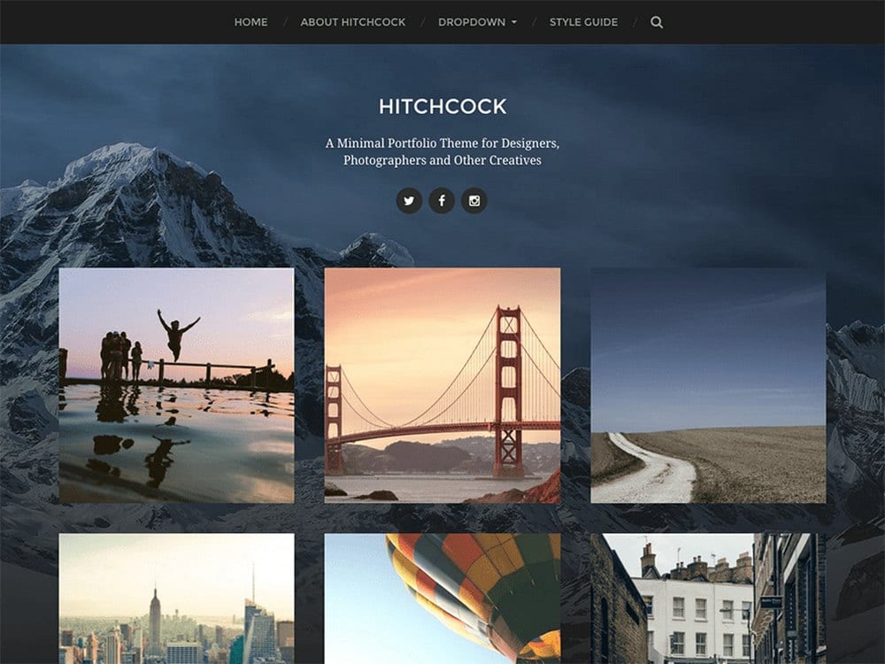 Hitchcock - Free WordPress Photography Theme