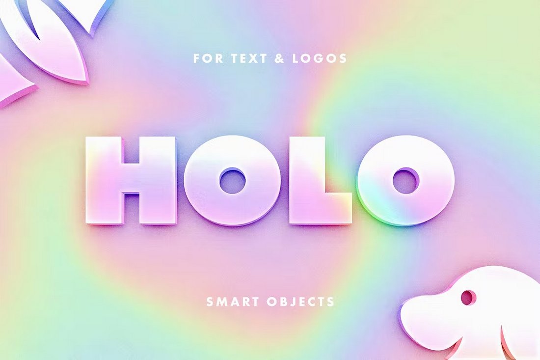 Holographic Text Effect for Logos