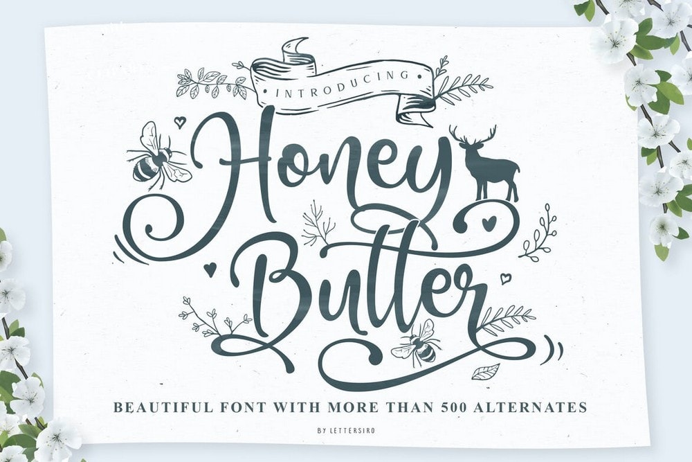 Honey Butter - Beautiful Wedding Font