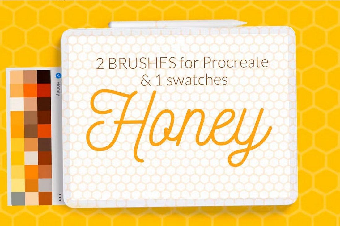 Honeycomb Brushes & Color Palette for Procreate