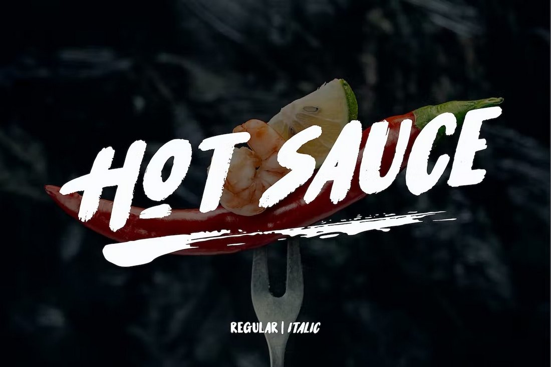 Hot Sauce - Creative Paint Brush Font