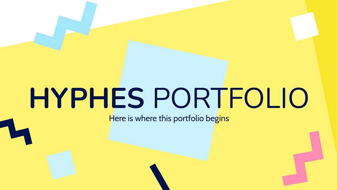 Hyphes Portfolio - Free Art PowerPoint Template