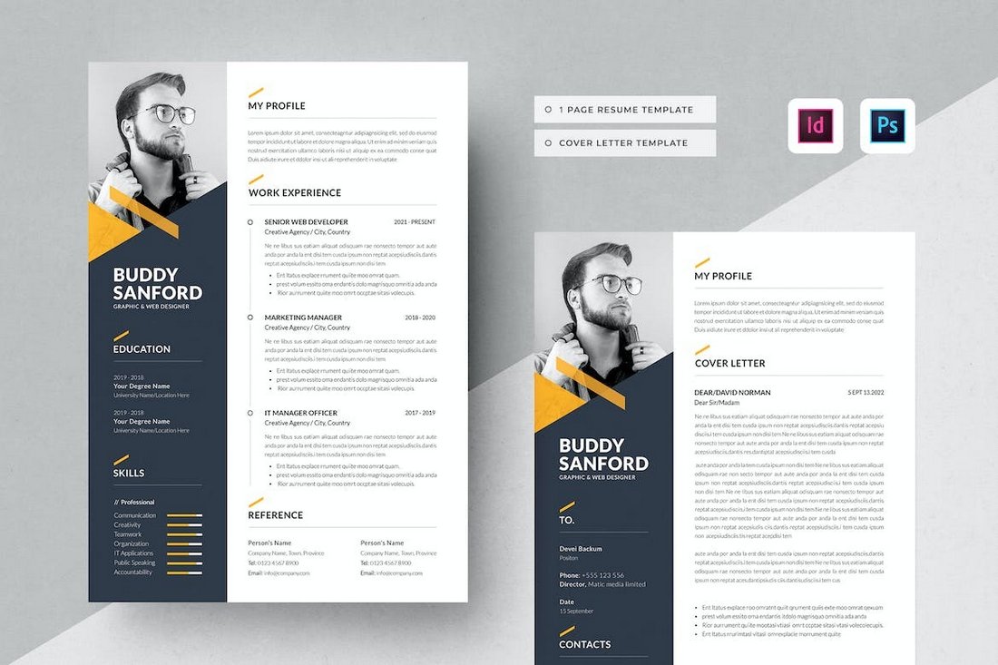 InDesign Resume Template for Designers