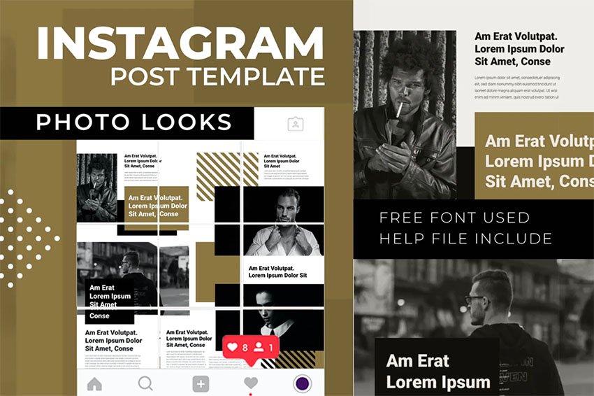 Instagram grid template