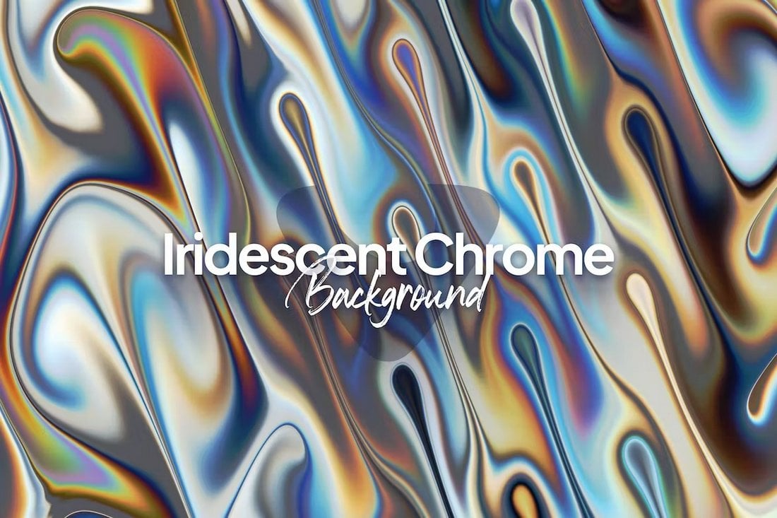 Iridescent Chrome Glossy Backgrounds
