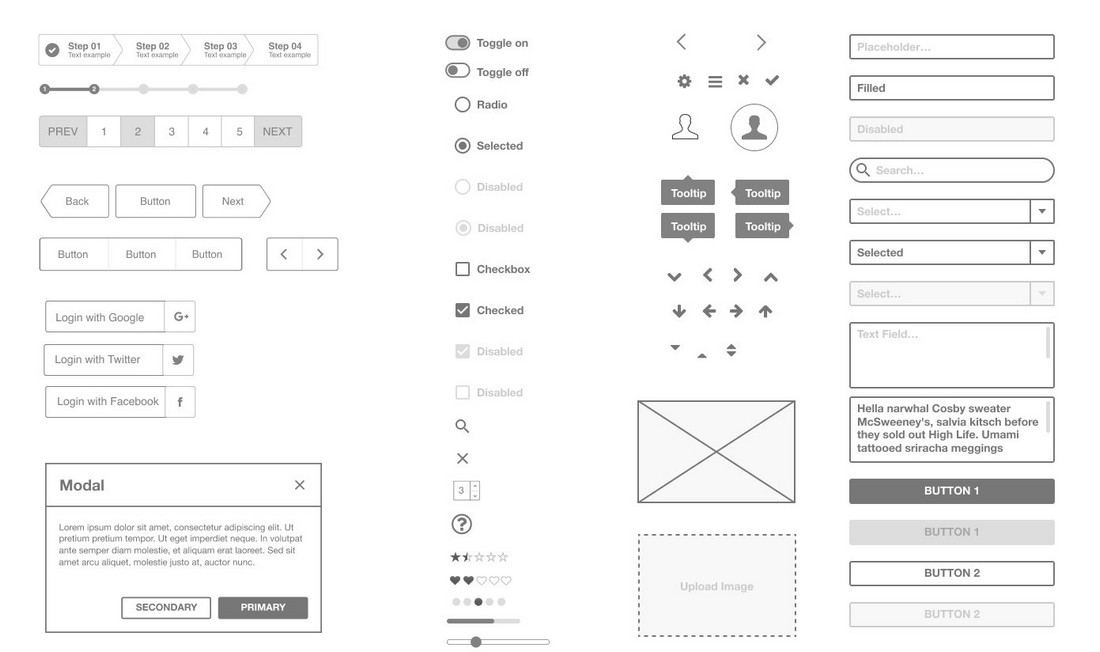 Ironhack - Free Wireframe UI Kit for Figma