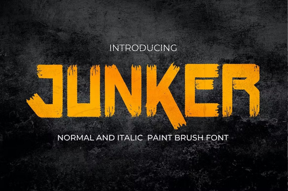 JUNKER - Big Paint Brush Font