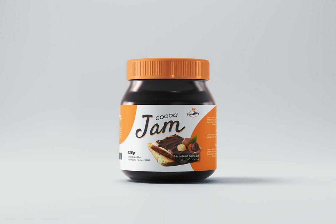 Jam Bottle Packaging Design template