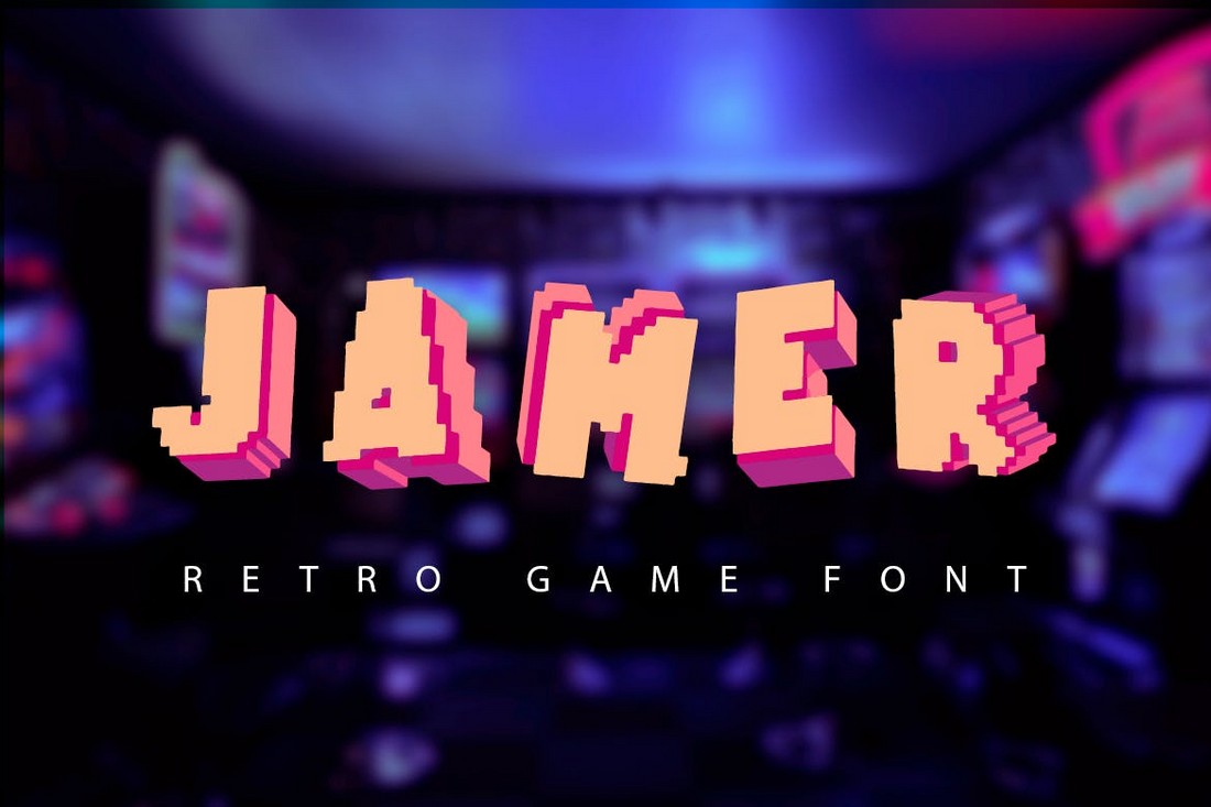 Jamer - Retro Gaming 3D Font