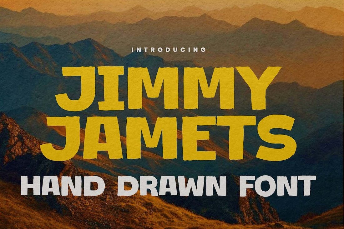 Jimmy Jamets - Hand Drawn Rustic Font