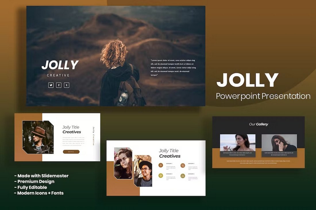 Jolly - Creative Elegant Powerpoint Template