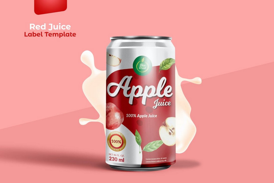 Juice Can Packaging Design template