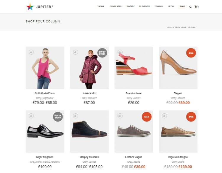 Jupiter WordPress Theme Review Ecommerce